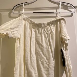 Off shoulder white summer dress